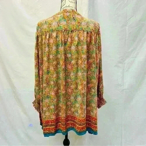 Natural Life V Neck Long Sleeve Mini Dress or Blouse size Medium - Picture 6 of 8